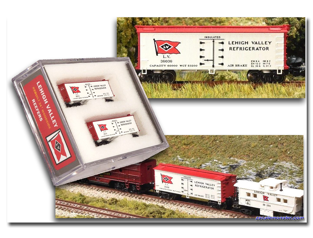 Z Scale Full-Throttle FTB9017-2 NP Northern Pacific 34' Wood Reefer 2-Car Pack 
