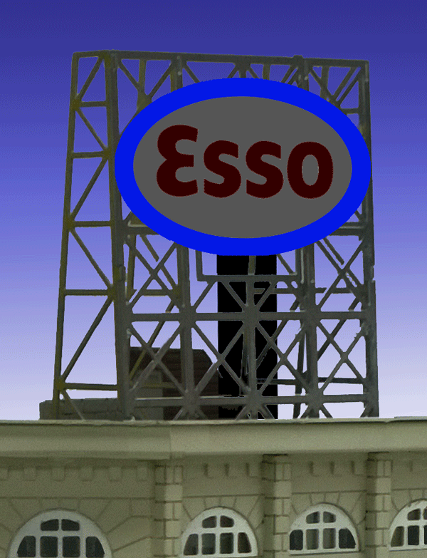 Esso  Animated Neon Window Sign MILLER ENGINEERING O/HO #9030 