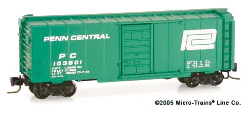 Micro-Trains MTL N-Scale 40ft Box Car Northern Pacific/NP Weathered/Patch #1053 