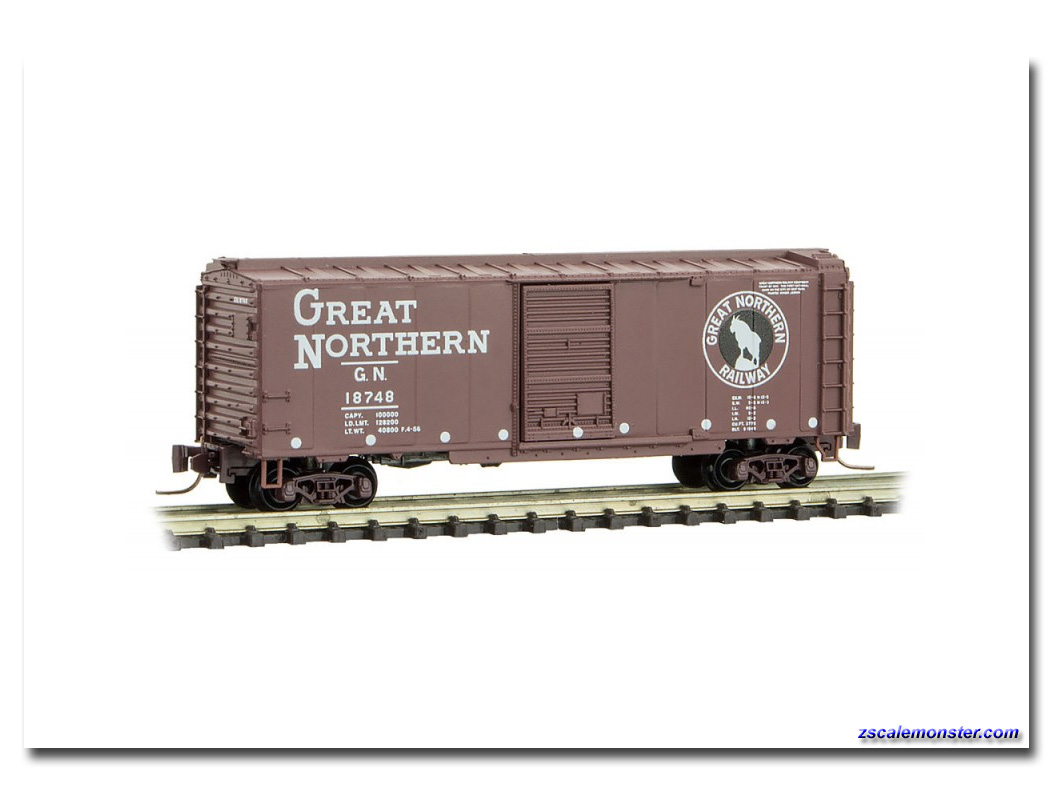 Details about   Z Scale 40' Stand Box Car Great Northern Large GN Series #3 Micro Trains Z Line 