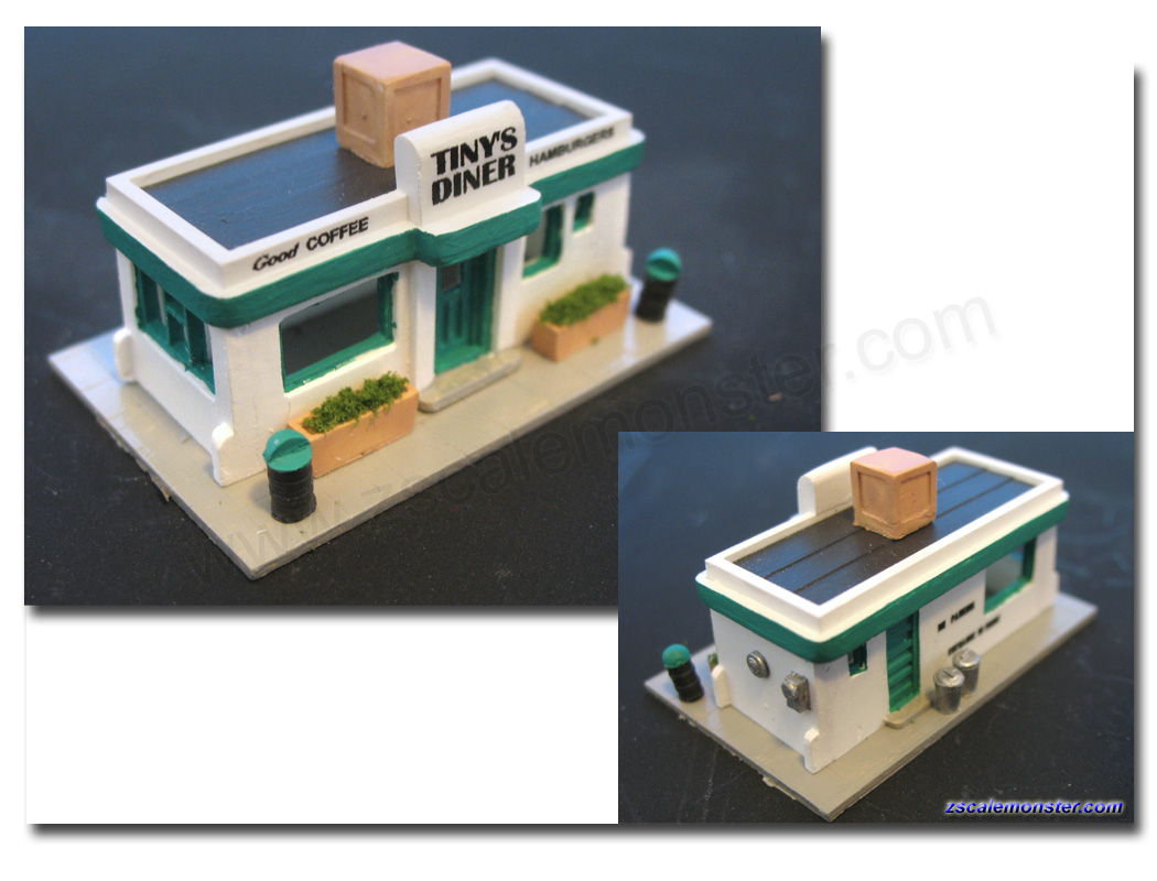 Easy to build N Scale kit by Randy Brown N-905 TINY'S DINER 