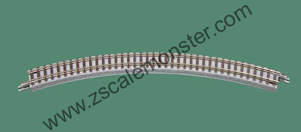 Rokuhan Z Scale R039 Remote Turnout LH 110m Trimmed Track z scale track 